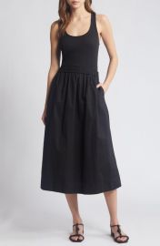 Nation LTD Sadelle Stretch Cotton Midi Dress at Nordstrom