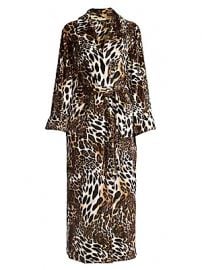 Natori - Chestnut Leopard Print Plush Robe at Saks Fifth Avenue