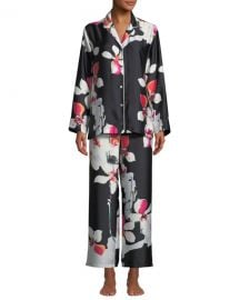 Natori Cattleya Floral-Print Classic Pajama Set at Neiman Marcus