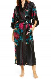 Natori Chrysanthemum Satin Robe   Nordstrom at Nordstrom