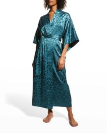 Natori Decadence Printed Satin Robe at Neiman Marcus