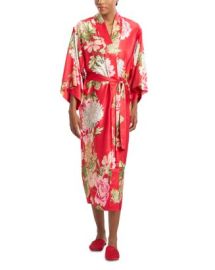 Natori Floral Satin Robe Bloomingdales at Bloomingdales