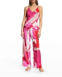 Natori Kabuki Floral-Print Pajama Set at Neiman Marcus