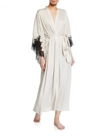 Natori LAmour Lace-Trim Robe at Neiman Marcus