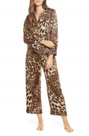 Natori Leopard Print Satin Pajamas   Nordstrom at Nordstrom