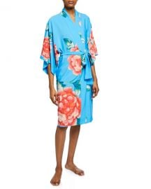 Natori Nova Floral-Print Robe at Neiman Marcus