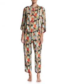 Natori Two-Piece Dynasty Printed Pajamas at Neiman Marcus