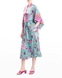 Natori Ume Robe in Jade Combo at Neiman Marcus