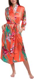 Natori Water Lily Robe Coral Pink Combo L Women39s 14-16 at Amazon Womens Clothing store at Amazon