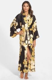 Natori and39Irinaand39 Flower Print Charmeuse Robe at Nordstrom