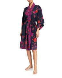 NatoriBotanica Floral-Print Robe at Neiman Marcus