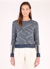 Natural Indigo Sweater at Billy Reid