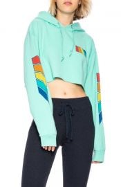 Natural Rainbow Cropped Hoodie by Free and Easy at Garmentory