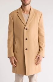 Nautica Wool Blend Top Coat in Camel at Nordstrom Rack