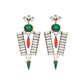 Navada Earrings in White at LionetteNY