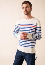 Naval Red Stripe Sailor Shirt at Saint James
