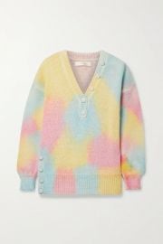 Naveen button-detailed tie-dyed alpaca-blend sweater at Net a Porter