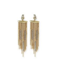 Navette Crystal Cluster Post Fringe Earrings at Neiman Marcus