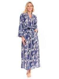 Navy Bamboo Classic Robe Heidi Carey at Heidi Carey