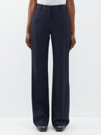 Navy David wool-twill trousers Bella Freud FASHION US at Matches