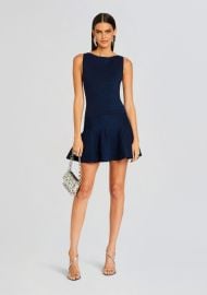 Navy Knit Dress Audrina Dress Retrofete at Retrofete