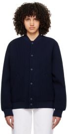 Navy Mick Bomber Jacket at ssense