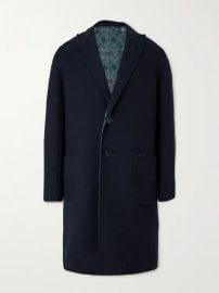 Navy Reversible Wool Coat ETRO MR PORTER at Mr Porter