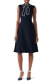 Navy Tie Neck Dress by Alexia Admor for 35 Rent the Runway at Rent the Runway