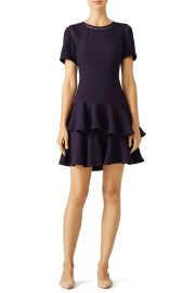 Navy Tiered Dress by Rebecca Taylor for 78 Rent the Runway at Rent the Runway