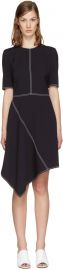 Navy Wool Stitching Dress by Stella McCartney at Ssense