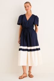 Navy and Cream Mitchell Dress at Tuckernuck