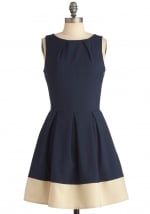 Navy and white dress like Jess Days at Modcloth