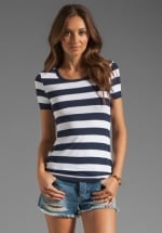 Navy and white striped tee by Bailey 44 at Revolve