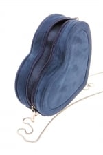 Navy blue heart shaped bag at Boohoo