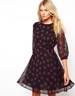 Navy floral dress at Asos