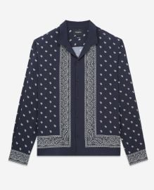 Navy printed bandana shirt at The Kooples