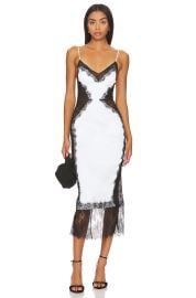 Nbd Lilia Midi Dress In White Black at Revolve