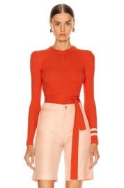 WornOnTV: Morgan’s red tie waist sweater on E! News Daily Pop | Morgan ...