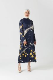 Nebula Star Print Dress - at DASKA