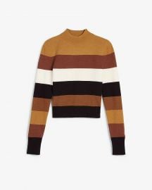 Negin Mirsalehi Striped Mock Neck Sweater at Express