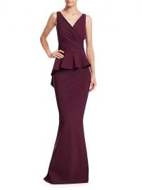 Nelinka Peplum Mermaid Gown at Saks Fifth Avenue