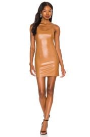 Nelle Vegan Leather Fitted Mini Dress at Revolve