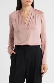 Nellie Pleated Stretch Silk Top at Nordstrom