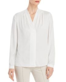 Nellie Silk-Blend Pleated Blouse at Bloomingdales