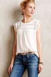 Nellore Blouse in White at Anthropologie