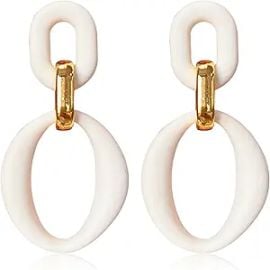 Neon Acrylic oval Earrings Fashion Acrylic Oval Link Hoop Statement Drop Earrings for Women at Amazon
