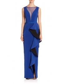 Nero by Jatin Varma - Solid Illusion Neck Dress at Saks Fifth Avenue