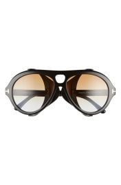 Neughman 60mm Gradient Round Aviator Sunglasses at Nordstrom