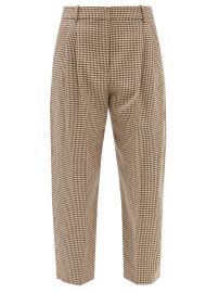 Neutral Cavalry cropped houndstooth-check trousers  Stella McCartney  FASHION US at Matches