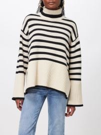 Neutral Roll-neck striped wool-blend sweater Toteme UK at Matches